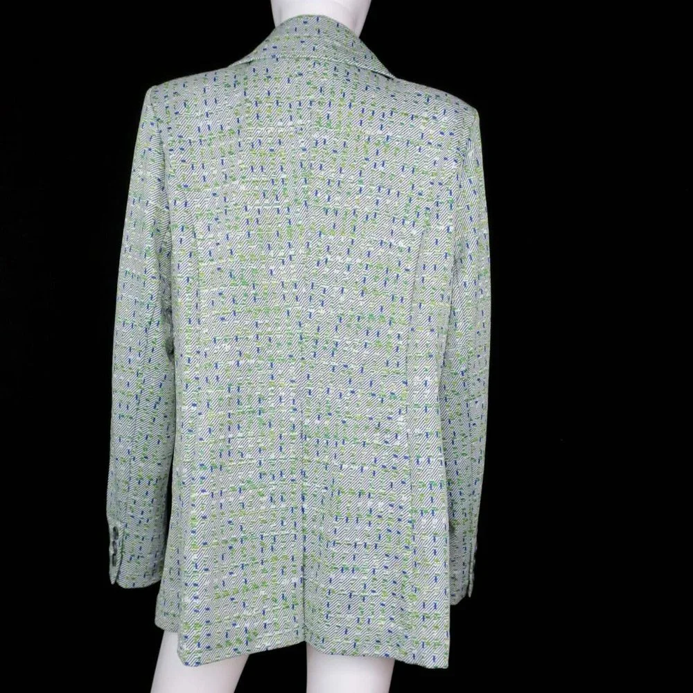 CAbi Presentation Blazer Tweed Jacquard #6251 Career Single Button Women's XL - Picture 5 of 7
